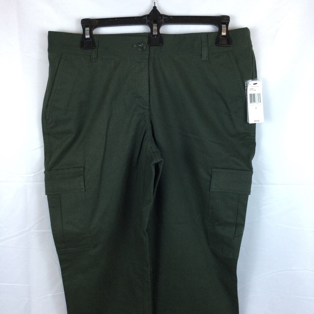 NWT Women's Nautica Olive Green Cargo Pants Size 8